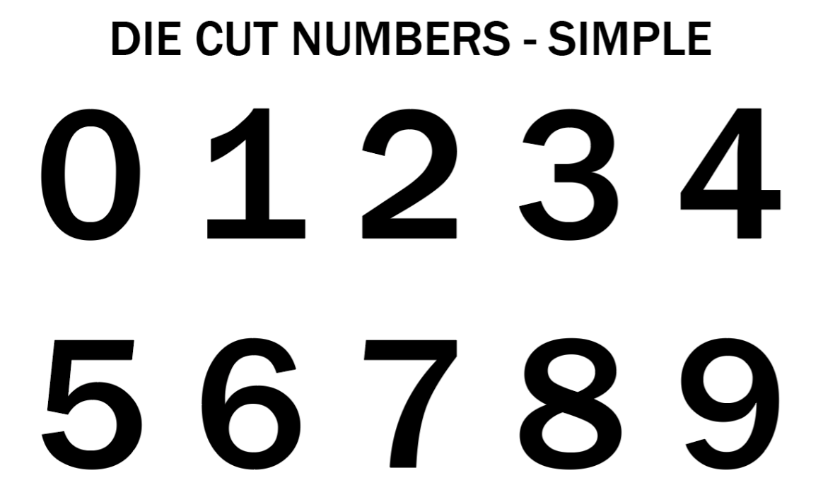 Die-Cut Number Kits (0-9)