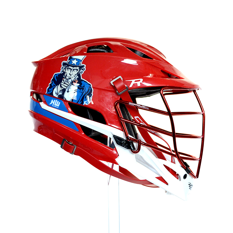 Single lacrosse helmet wraps